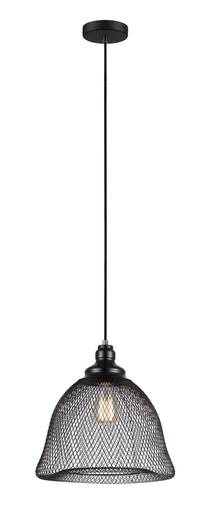 [CHEVEUX3] Pendant Light ES Black Mesh Bell OD330mm