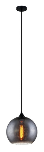 [CHUVA2] Pendant Light ES Smoke Black (Glass) Wine Glass with Raindrop OD250mm