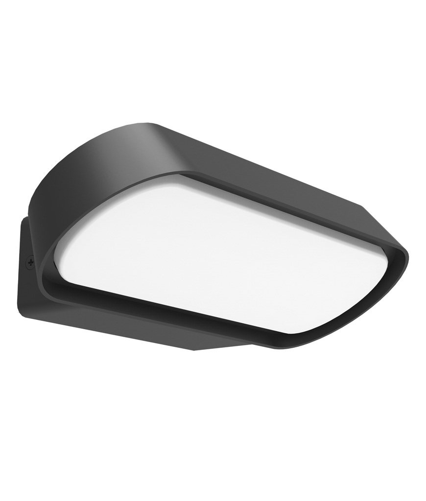 Wall Light Surface Mounted 7W Rectangular 3000K IP65 Opal Diffuser Rounded 180LM