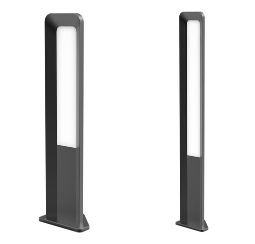 Bollard Light 13W Rectangular Dark Grey 3000K IP54 H800mm 242.19LM