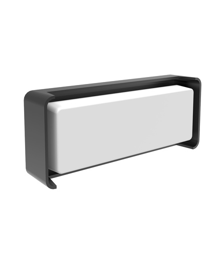 Wall Light Surface Mounted 13W Rectangular 3000K IP65 Opal Diffuser Rounded 732Lm