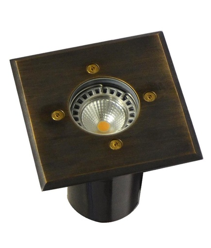 Inground Up Light MR16 Square IP67 Face Plate 120mm Open
