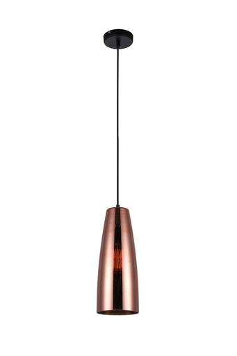 [LAMINA1] Pendant Light ES Copper Coloured Glass Ellipse OD135mm