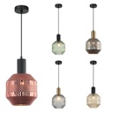 Pendant Light ES Glass Jar with Quadrilateral Segment OD200mm