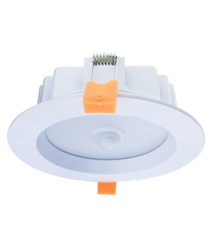 Downlight LED Fixed 10W Round White IP20 90mm with Motion Sensor