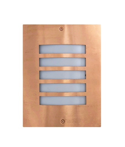 Wall Light Surface Mounted ES Rectangular IP54 Grilled Mask Opal Diffuser
