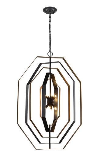 [ORBITA2] Pendant Light G9x8 Antique Gold Octagon x 5 OD640mm