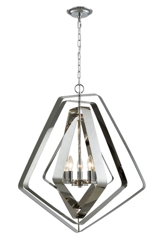 [ORBITA5] Pendant Light SESx5 Stainless Steel Pentagon x 5 OD663mm