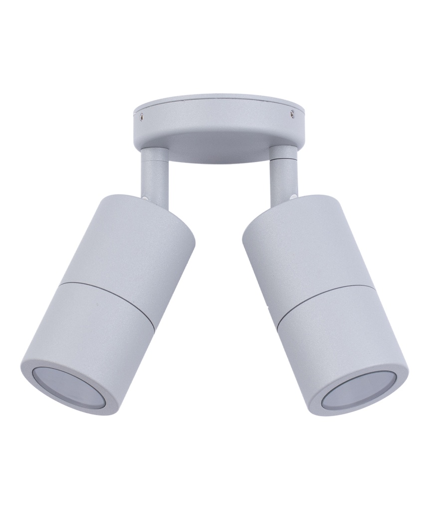 Pillar Light Double Adjustable GU10 IP65 Round Back Plate