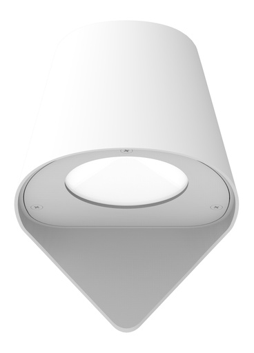 [PIL02] Wall Light Surface Mounted GU10 Cone White IP44 Opal Diffuser