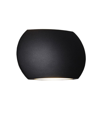 Wall Light Surface Mounted Up/Down 6.8W Curved IP54 Opal Diffuser 500LM
