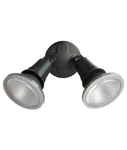 Security Light Double Adjustable ES Black 5000K IP44 incl 10W PAR30 1600LM