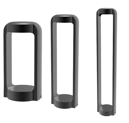 Bollard Light 13W Rectangular Dark Grey 3000K IP65 530LM