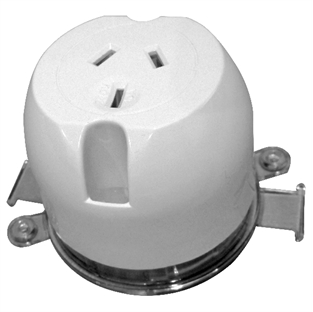 [SOCK3] SOCKET Plug Base Single Surface 3 Pin 10 Amp Earthed x 10