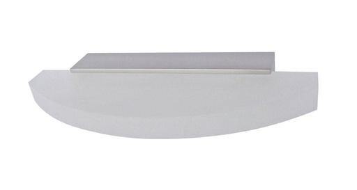 [SYDNEYG2] Wall Light Interior Surface Mounted 6W Curved Satin Nickel 3000K with Frosted Diffuser 460LM