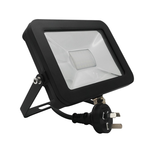 [TABLET2B] Flood Light LED Surface Mounted Slim 30W Black 5000K IP65 Flex & Plug 2400LM