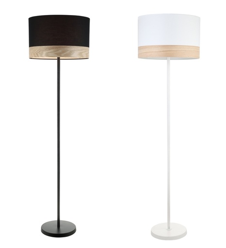 Floor Lamp ES Large Round H1475mm with Blonde Wood