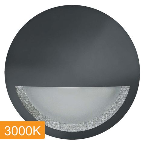 [5505066] Manix 5w LED Step Light with Eyelid - 240v - Black - 3000K