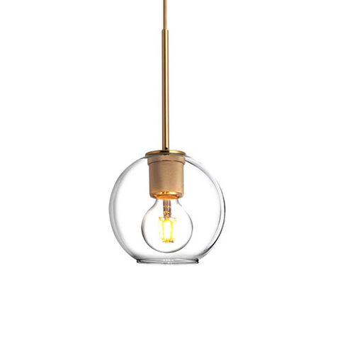 [5510109] Pico Glass Pendant - Antique Brass