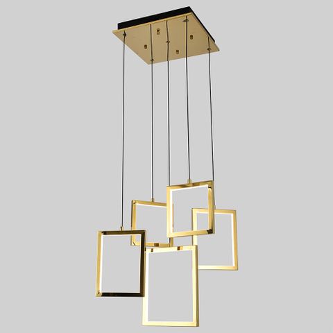 [5510205-GD-3K] Dahli 5 Light LED Pendant - Gold-3K