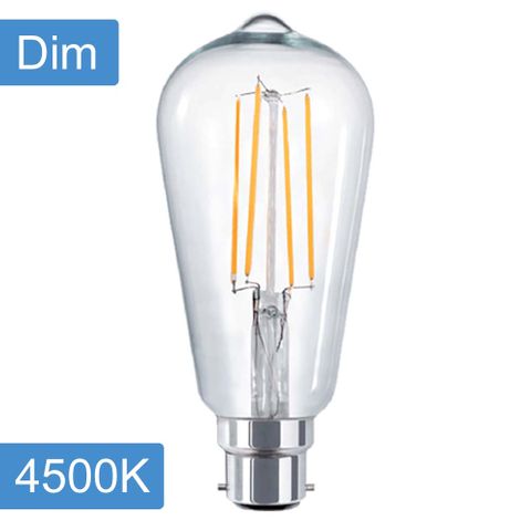 [5520057] Pear ST64 4w LED Filament - Dim - B22 - 4500K