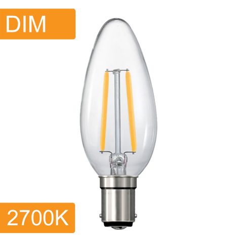 [5520064] Candle C35 4w LED Filament - Dim - B15 - 2700K