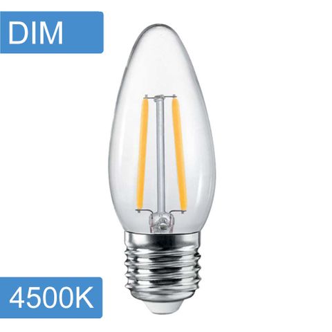[5520067] Candle C35 4w LED Filament - Dim - E27 - 4500K