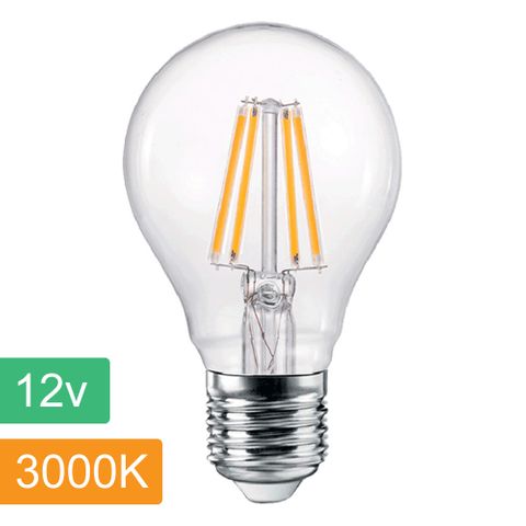 [5520102W] A60 12v 4w LED Filament Lamp - E27 - 2700K
