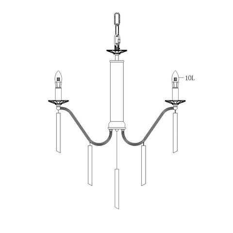 [K-50013-27-10L-CH] 50013-27"-10L-CH